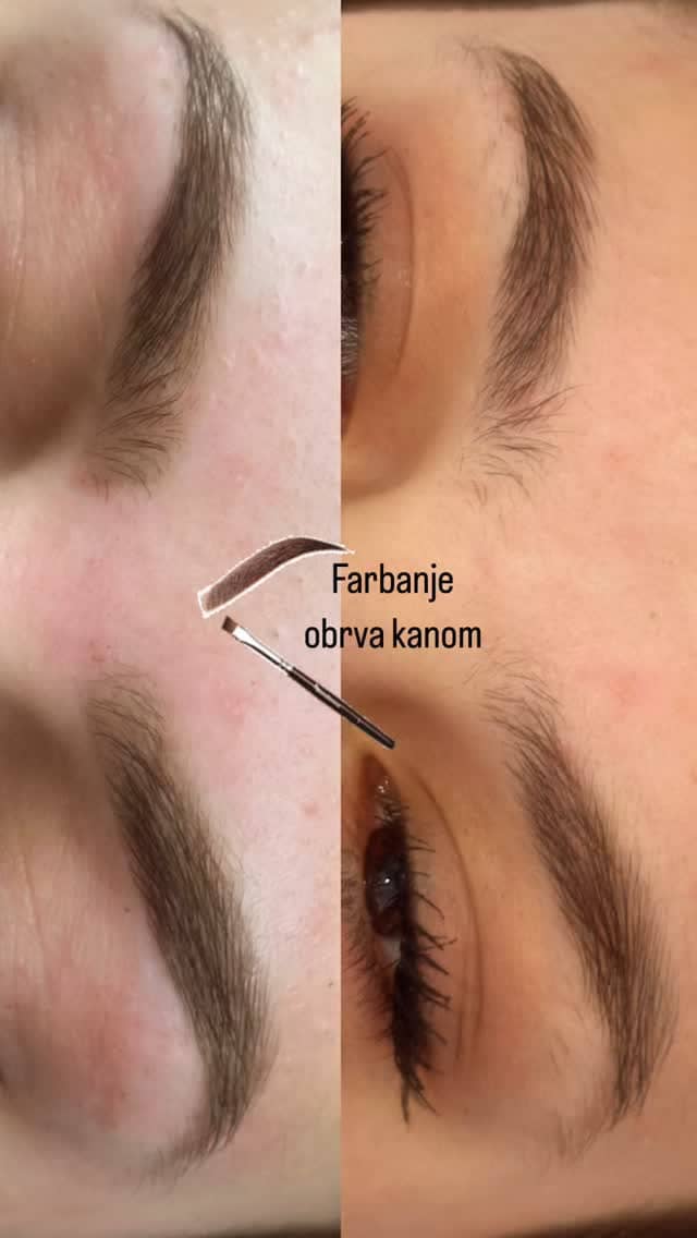 Obrve pre i posle farbanja kanom